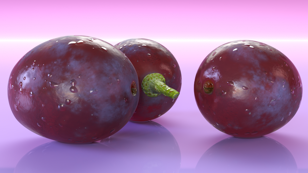 3D Dark Grapes