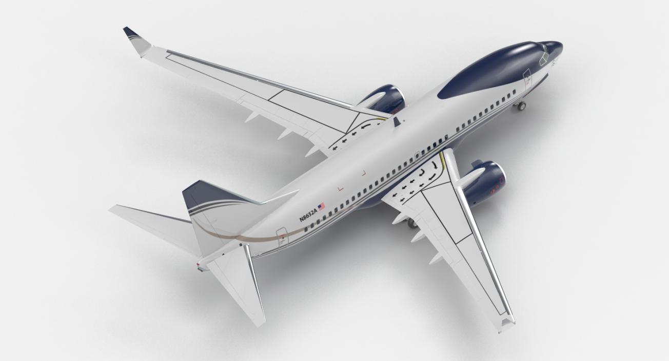 Boeing 737-700 Generic Rigged 3D model