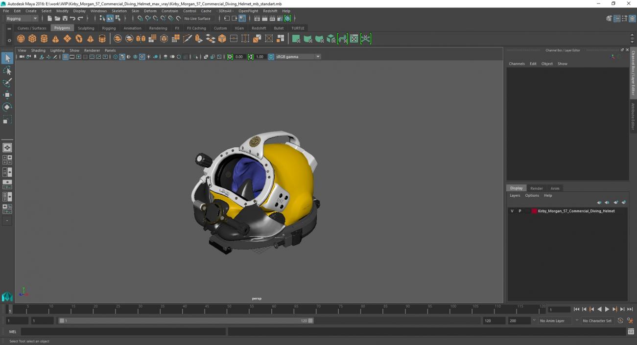 3D model Kirby Morgan 57 Commercial Diving Helmet