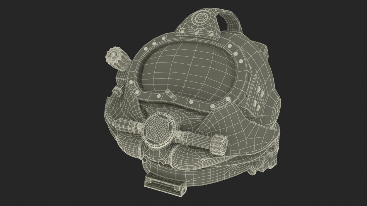 3D model Kirby Morgan 57 Commercial Diving Helmet