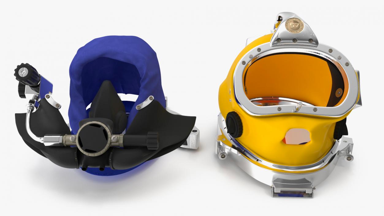 3D model Kirby Morgan 57 Commercial Diving Helmet