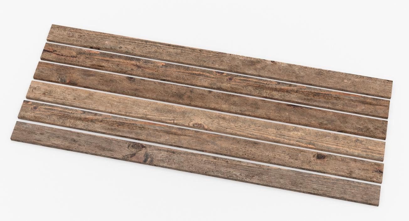 Old Wood Planks Set 3D model