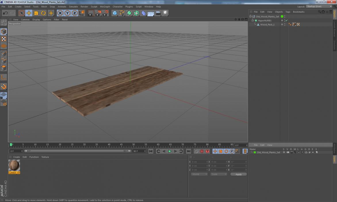 Old Wood Planks Set 3D model