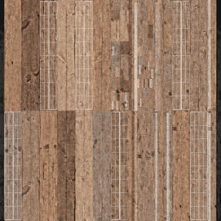 Old Wood Planks Set 3D model