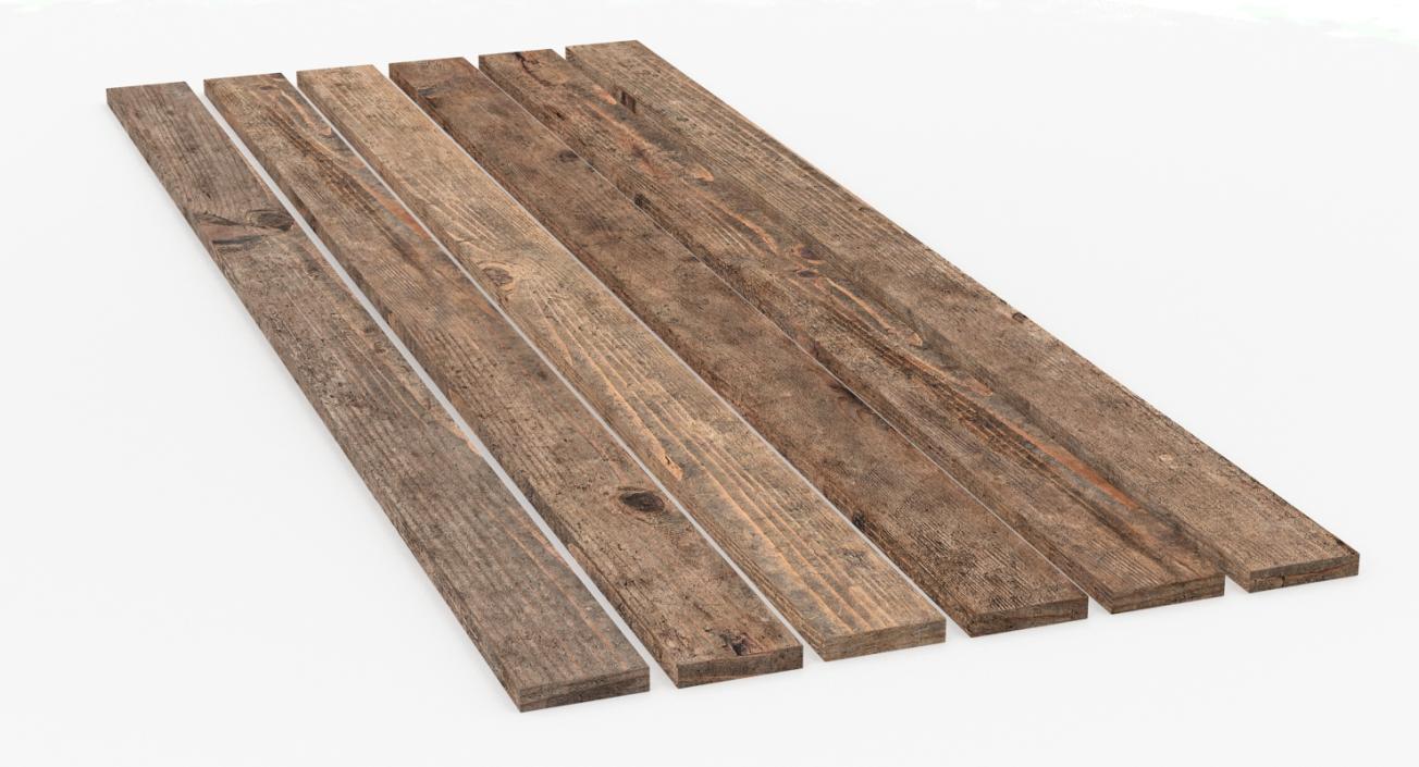 Old Wood Planks Set 3D model