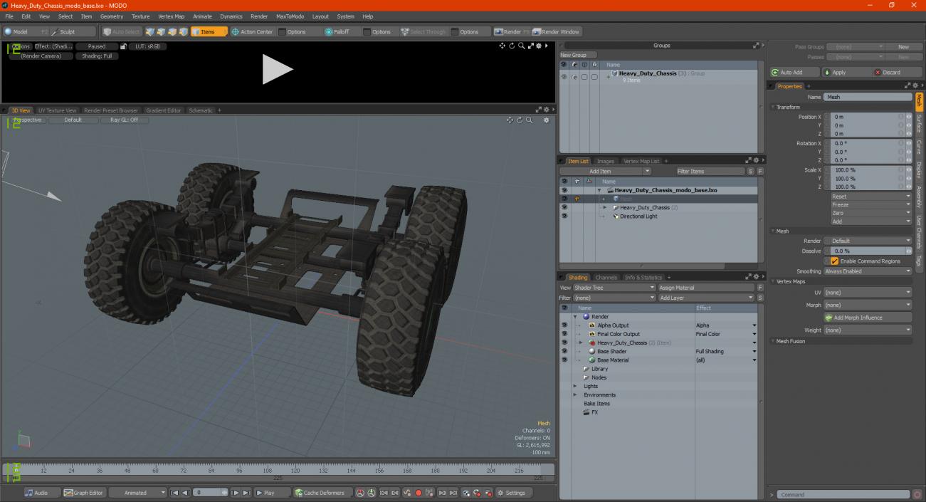 3D Heavy Duty Chassis model