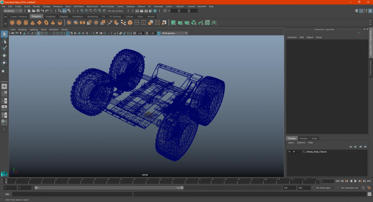 3D Heavy Duty Chassis model