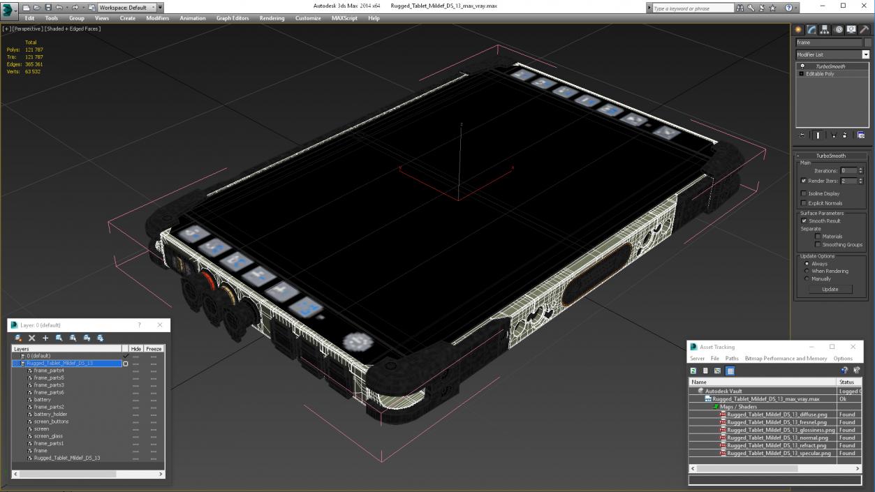 3D Rugged Tablet Mildef DS 13