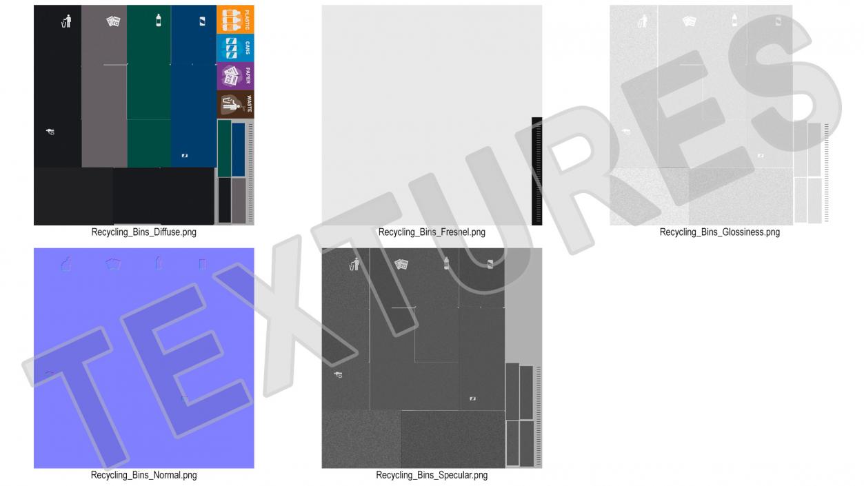 Sort Recycling Bins 3D model