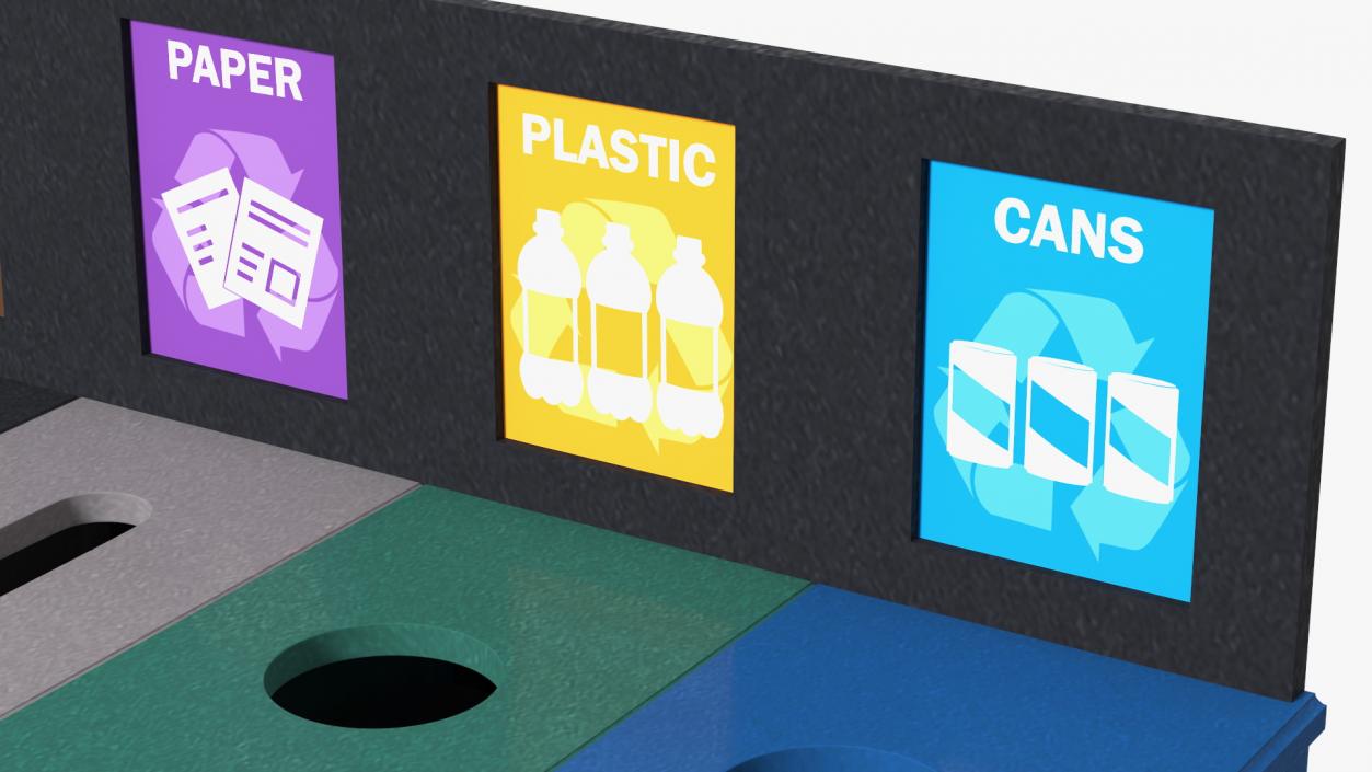 Sort Recycling Bins 3D model