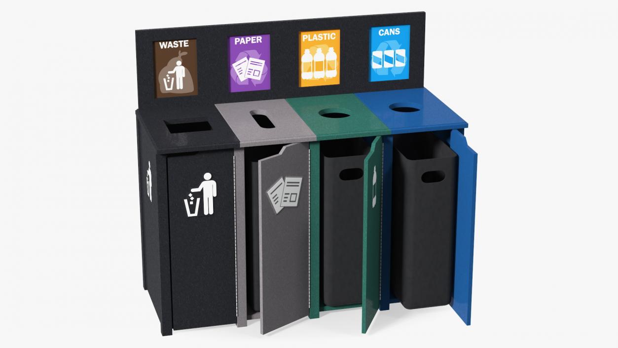 Sort Recycling Bins 3D model