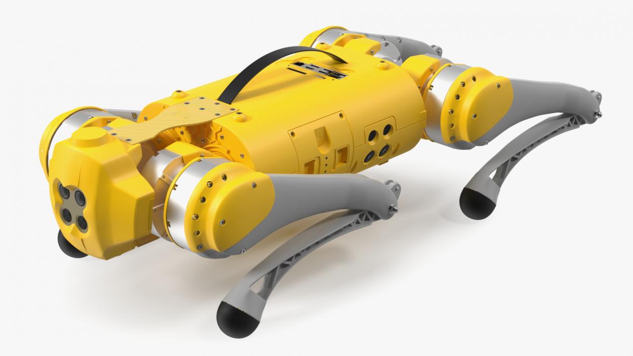 3D Yellow Dog Robot Rigged model