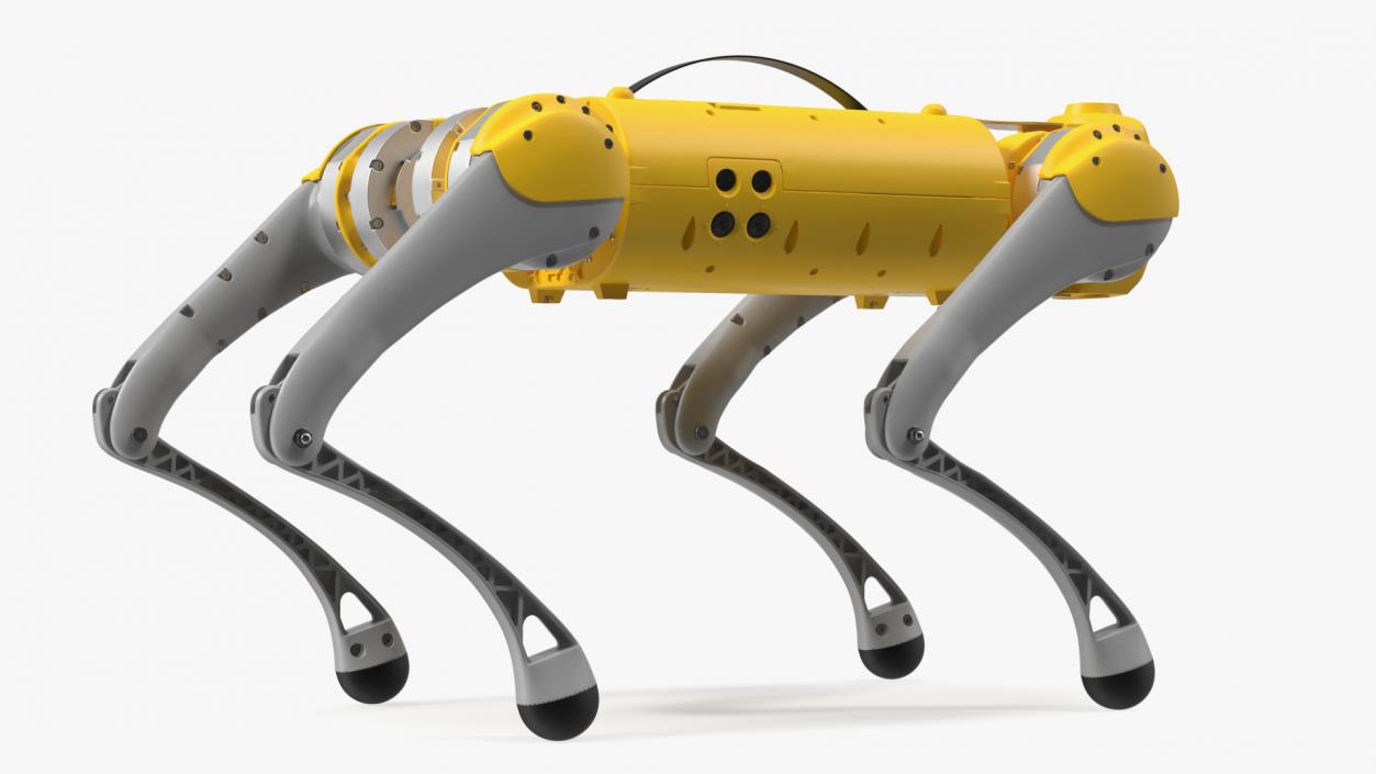 3D Yellow Dog Robot Rigged model