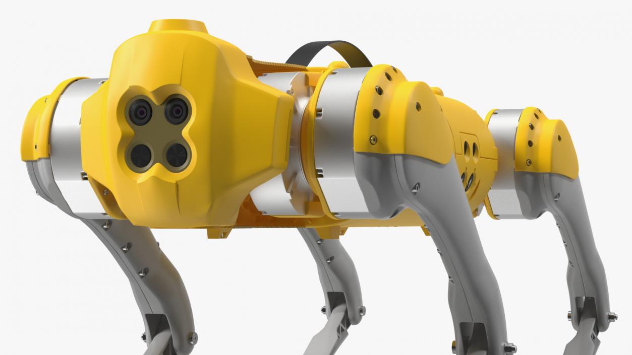 3D Yellow Dog Robot Rigged model