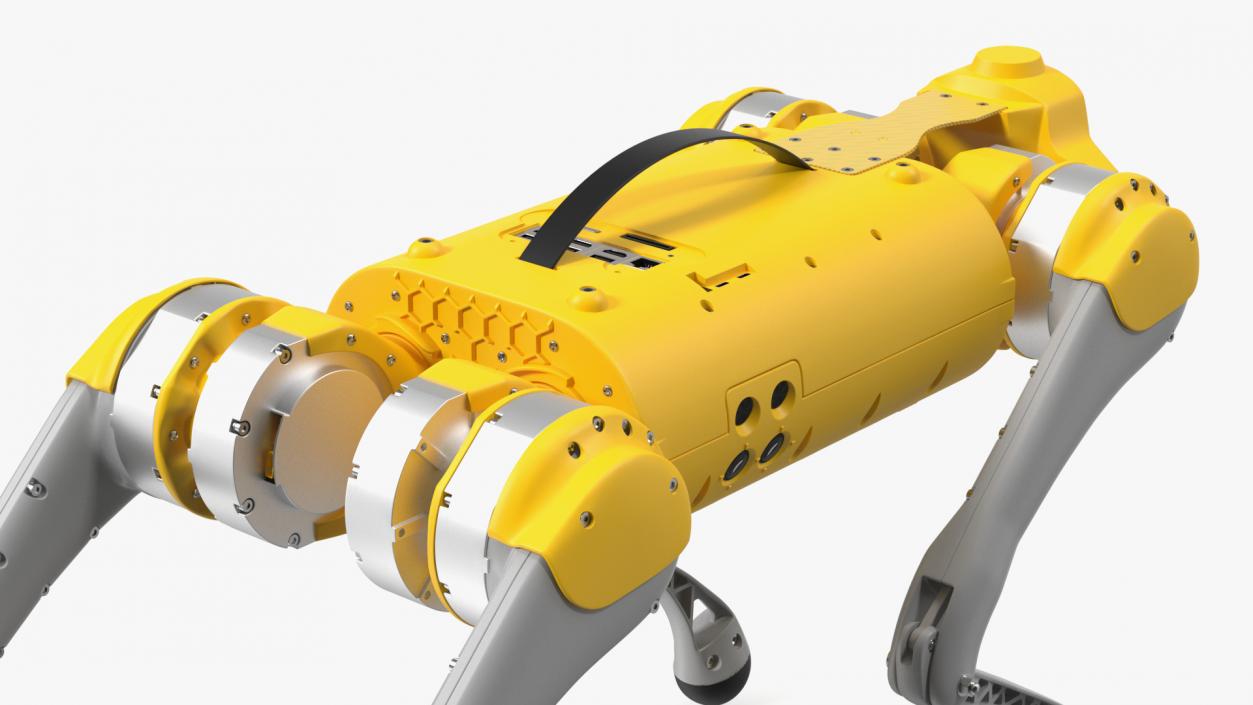 3D Yellow Dog Robot Rigged model