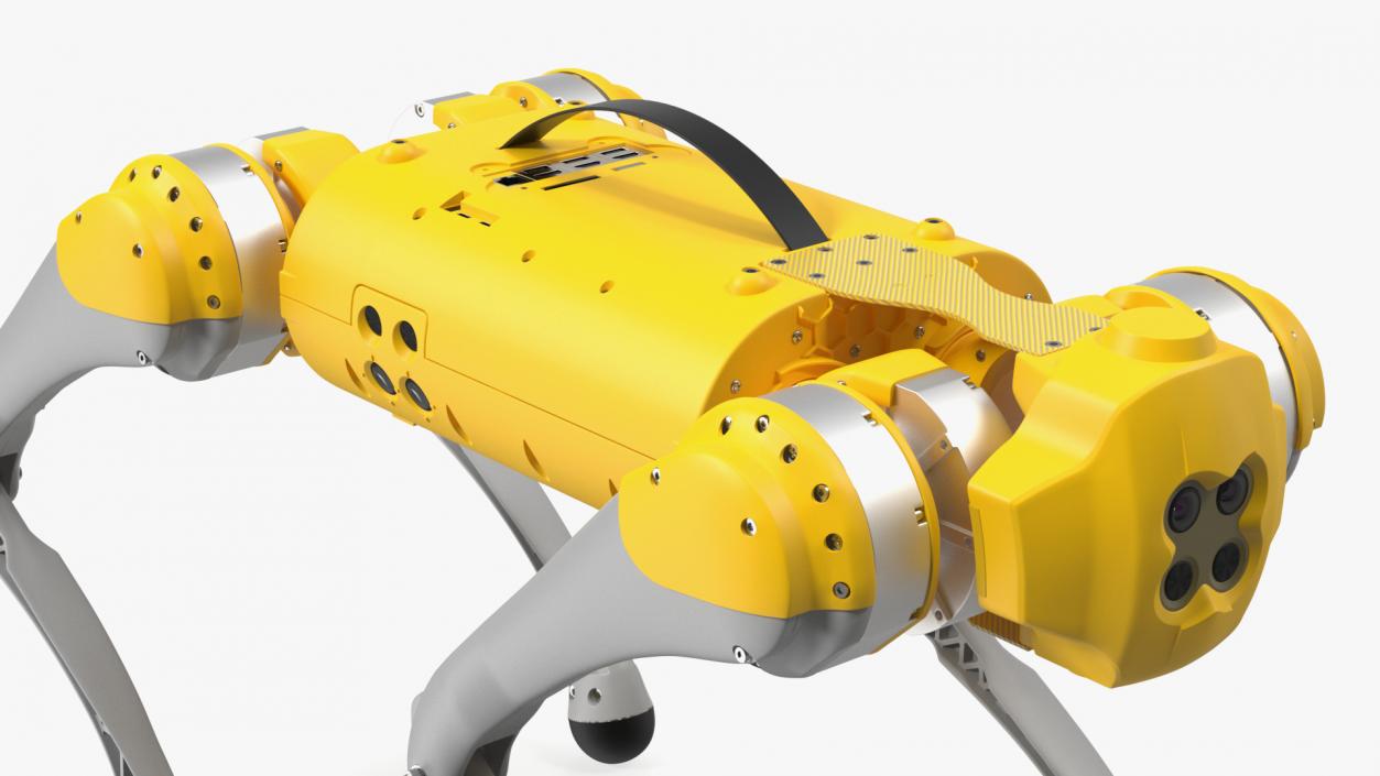 3D Yellow Dog Robot Rigged model