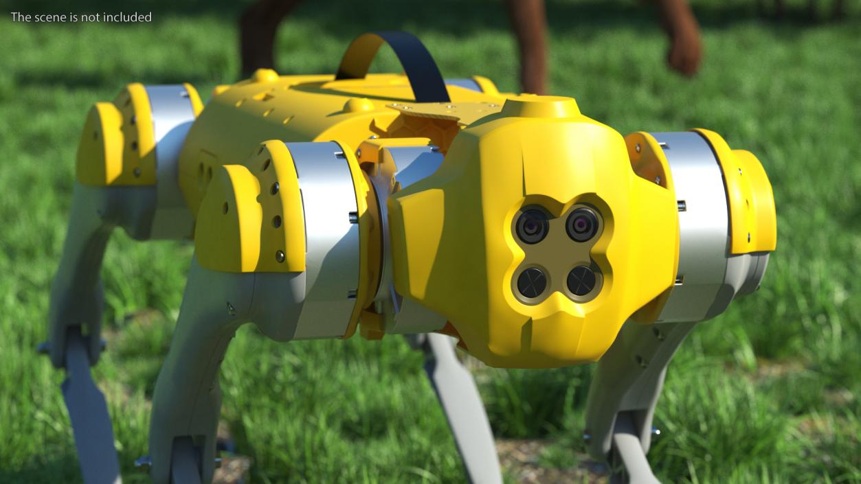 3D Yellow Dog Robot Rigged model