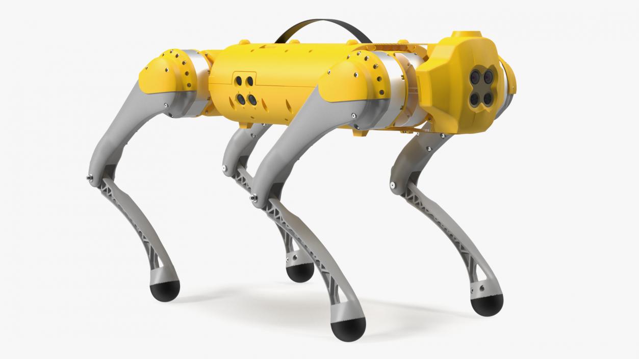 3D Yellow Dog Robot Rigged model