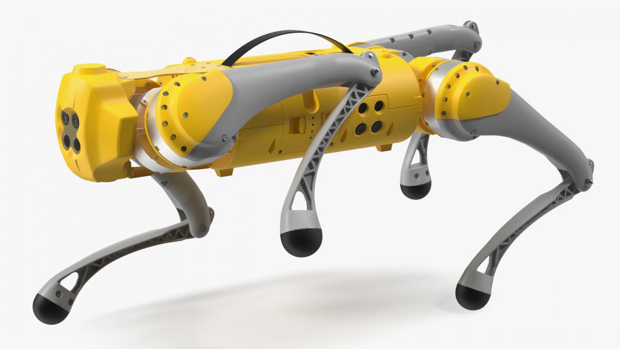 3D Yellow Dog Robot Rigged model