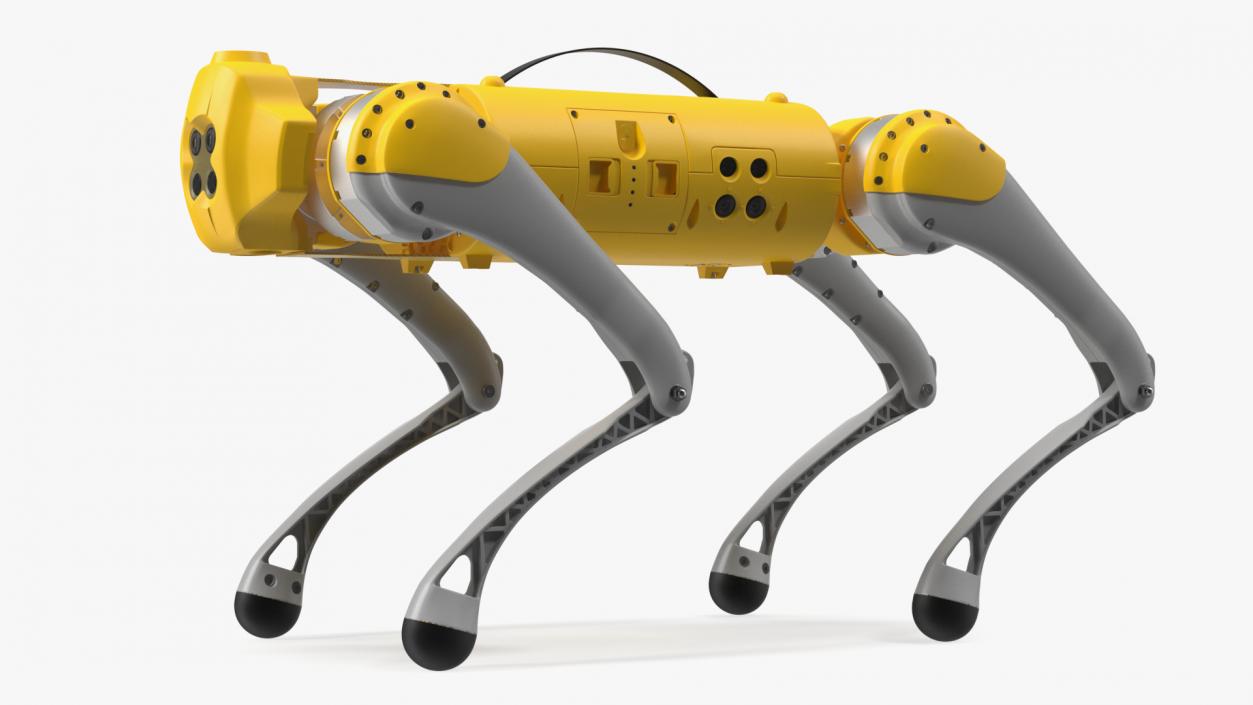 3D Yellow Dog Robot Rigged model