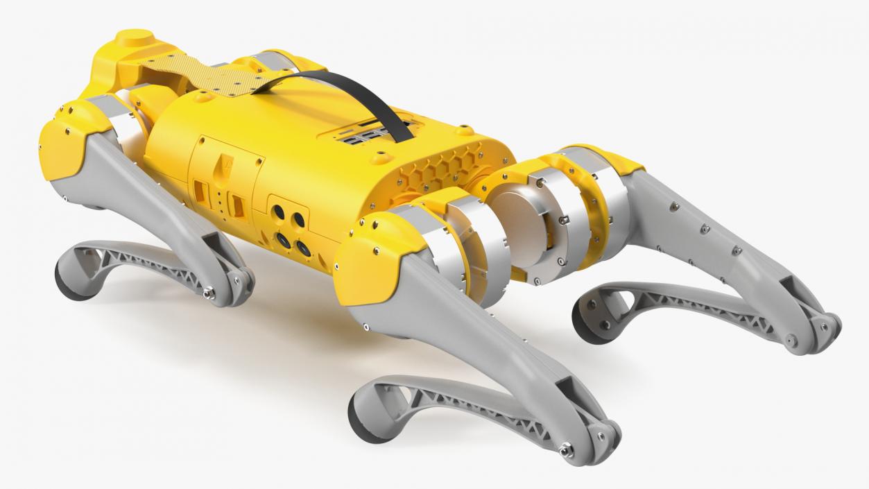 3D Yellow Dog Robot Rigged model