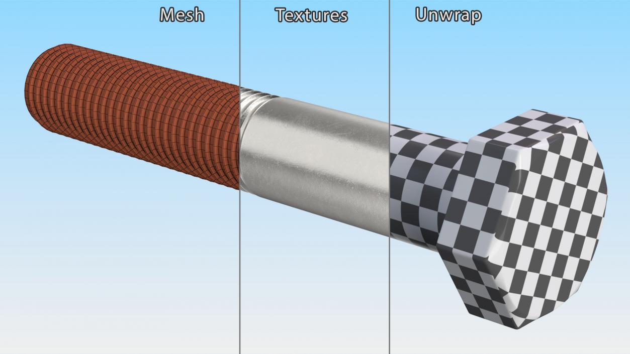 3D model Hex Bolt 2