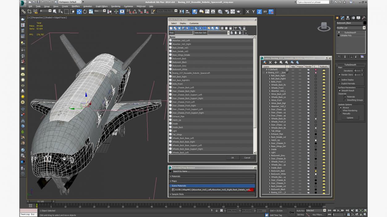 3D Boeing X37 Reusable Robotic Spacecraft model