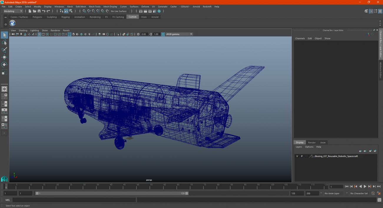 3D Boeing X37 Reusable Robotic Spacecraft model