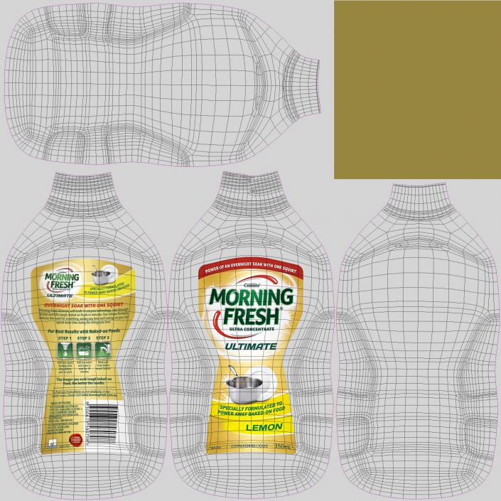 Dishwashing Liquid Morning Fresh Open Bottle 3D model