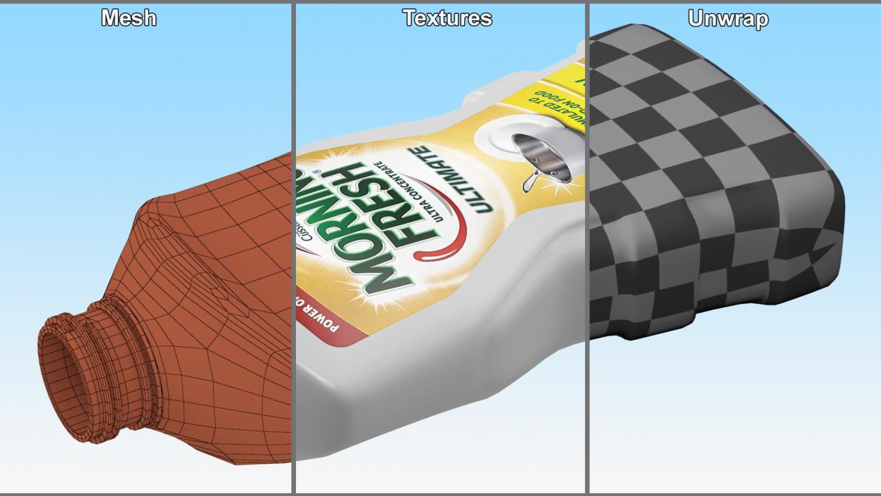 Dishwashing Liquid Morning Fresh Open Bottle 3D model