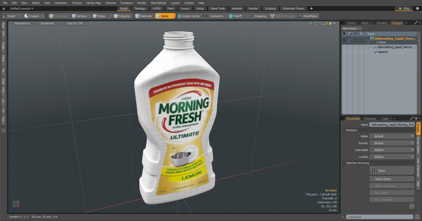 Dishwashing Liquid Morning Fresh Open Bottle 3D model