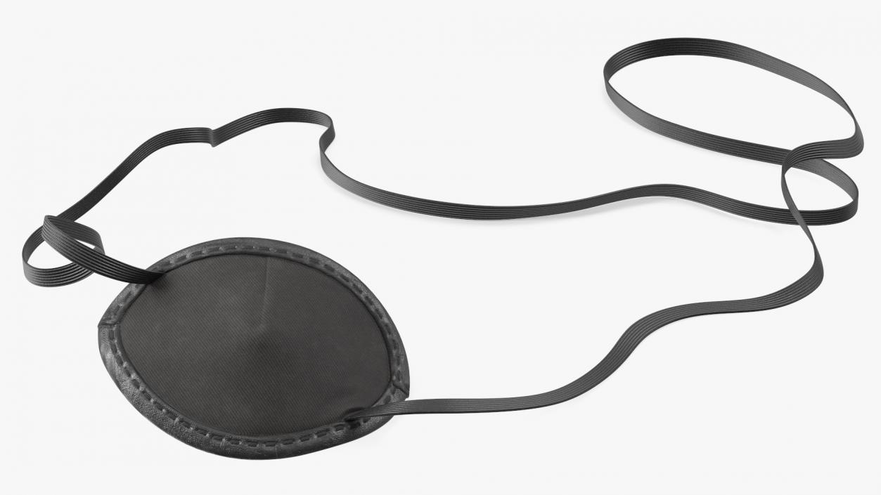 Leather Eyepatch Black 3D