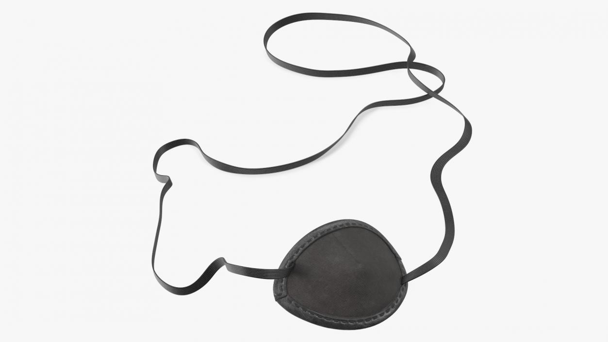 Leather Eyepatch Black 3D