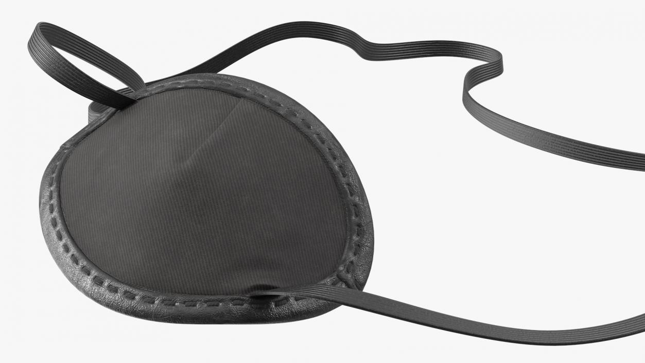 Leather Eyepatch Black 3D