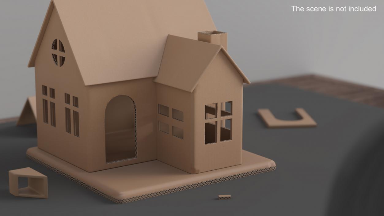 Cardboard Miniature House 2 3D