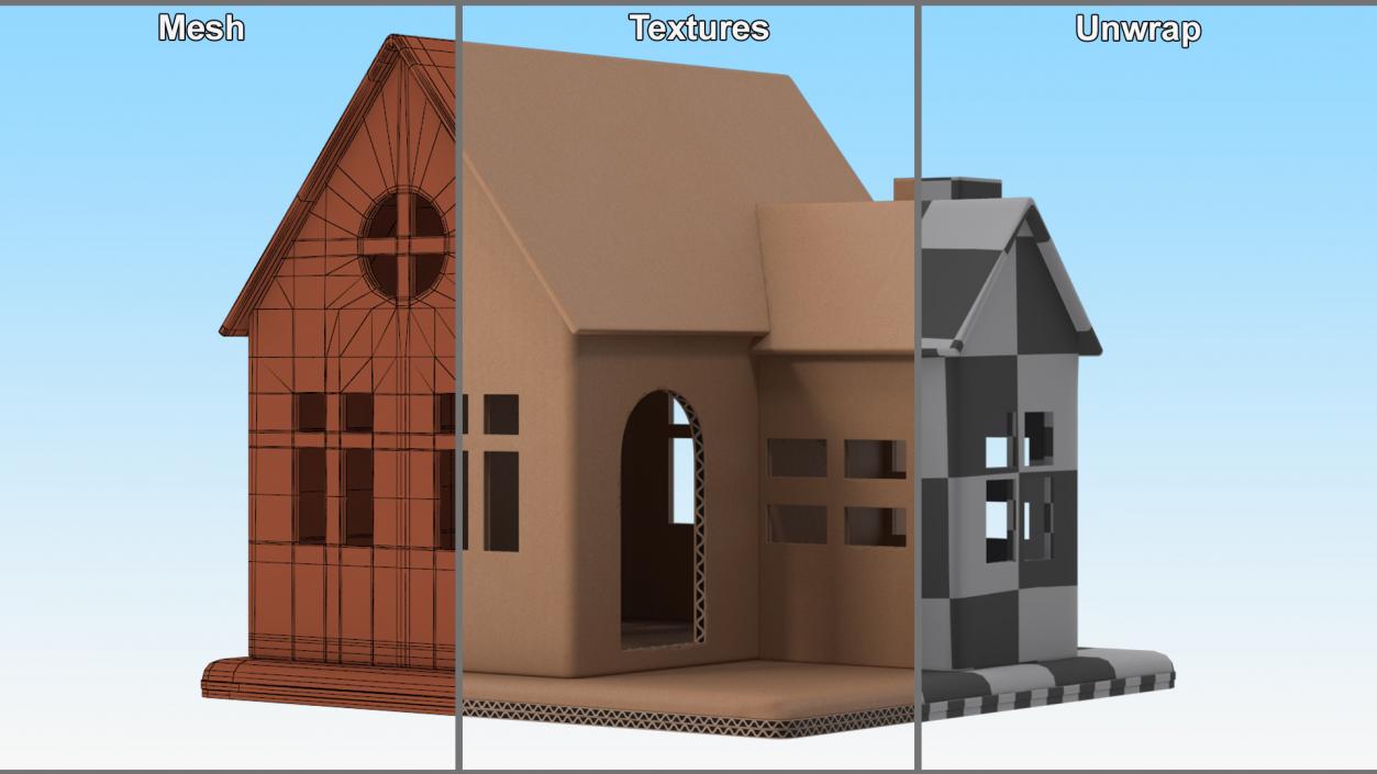 Cardboard Miniature House 2 3D