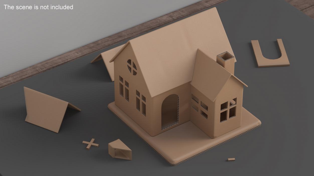 Cardboard Miniature House 2 3D