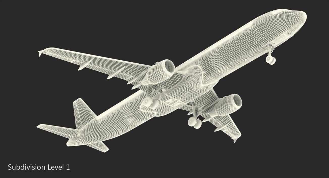 Airbus A321 EasyJet Airline Rigged 3D model