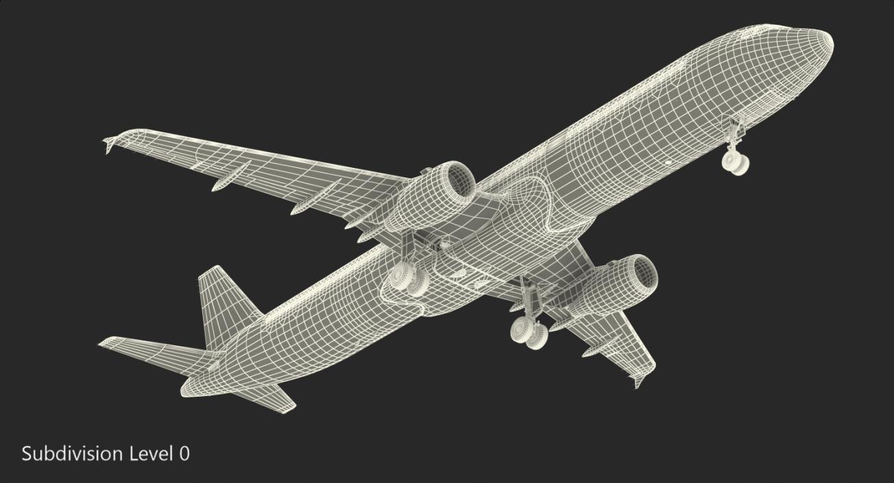 Airbus A321 EasyJet Airline Rigged 3D model