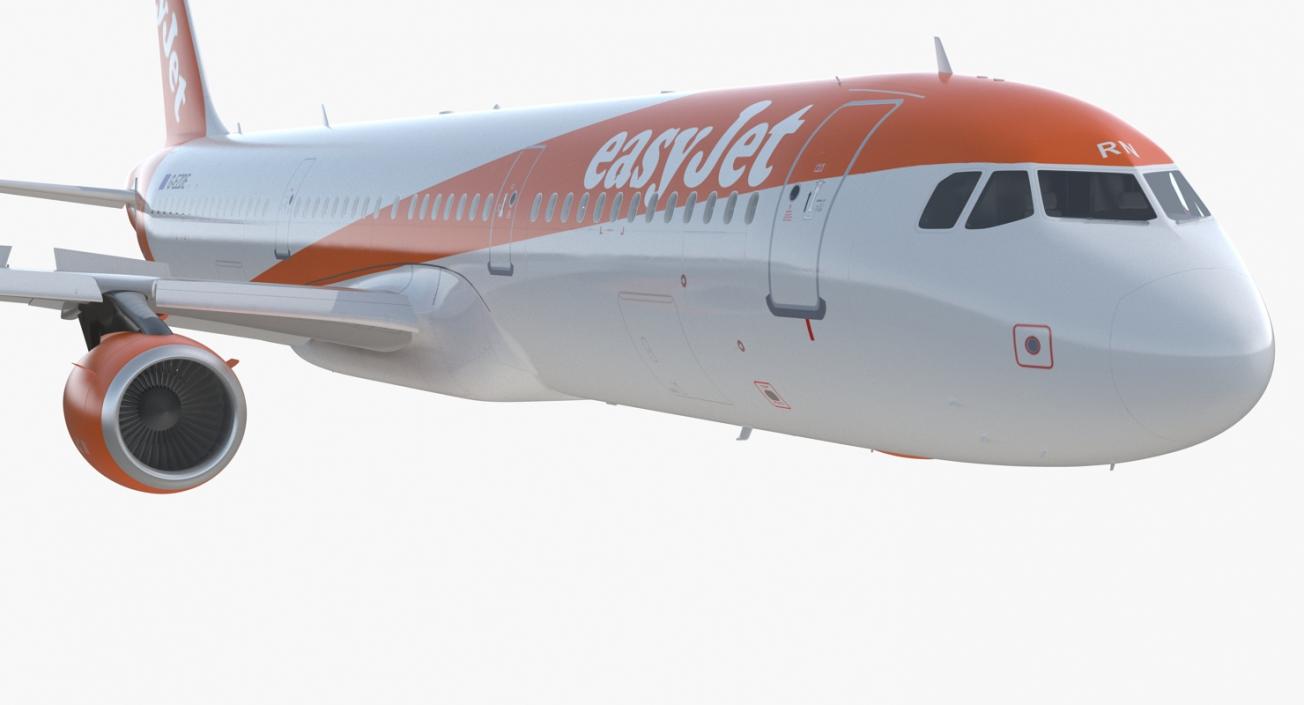 Airbus A321 EasyJet Airline Rigged 3D model