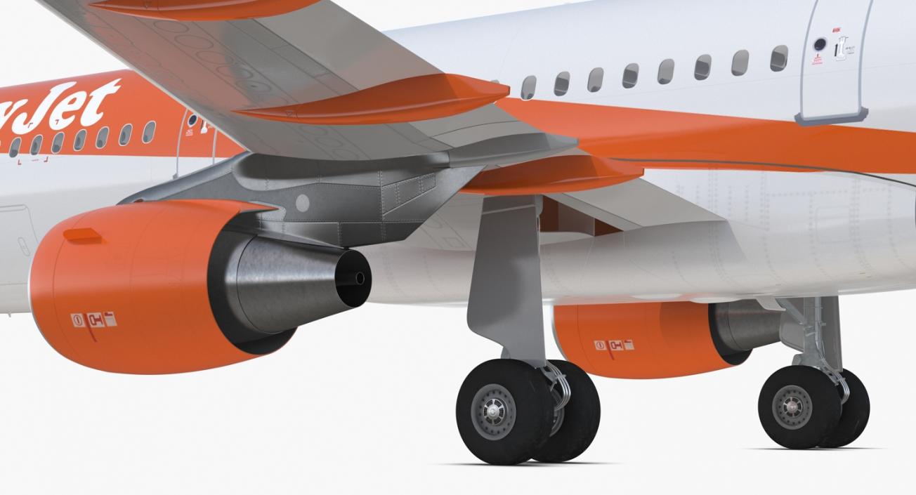 Airbus A321 EasyJet Airline Rigged 3D model