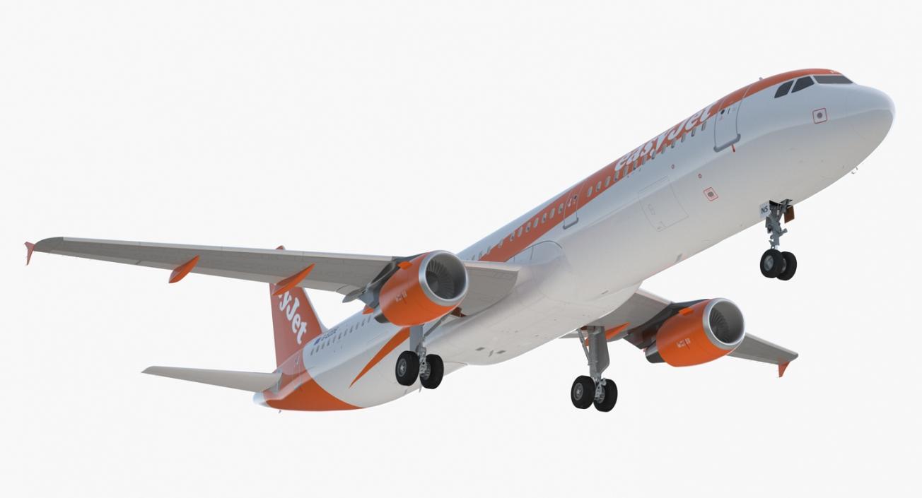 Airbus A321 EasyJet Airline Rigged 3D model