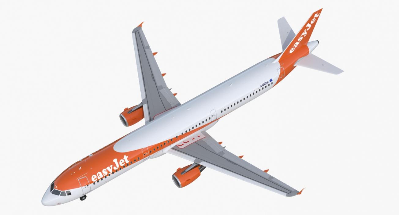 Airbus A321 EasyJet Airline Rigged 3D model