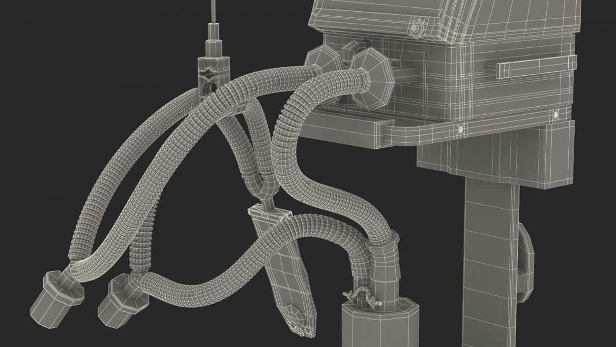 3D Mechanical Ventilator System Mindray Rigged model