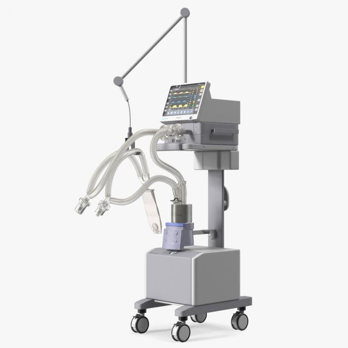 3D Mechanical Ventilator System Mindray Rigged model