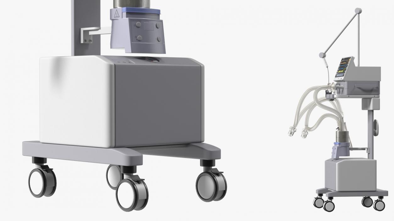 3D Mechanical Ventilator System Mindray Rigged model