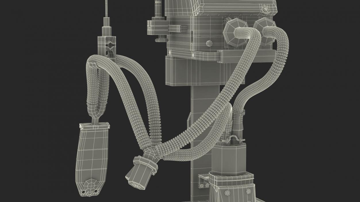 3D Mechanical Ventilator System Mindray Rigged model