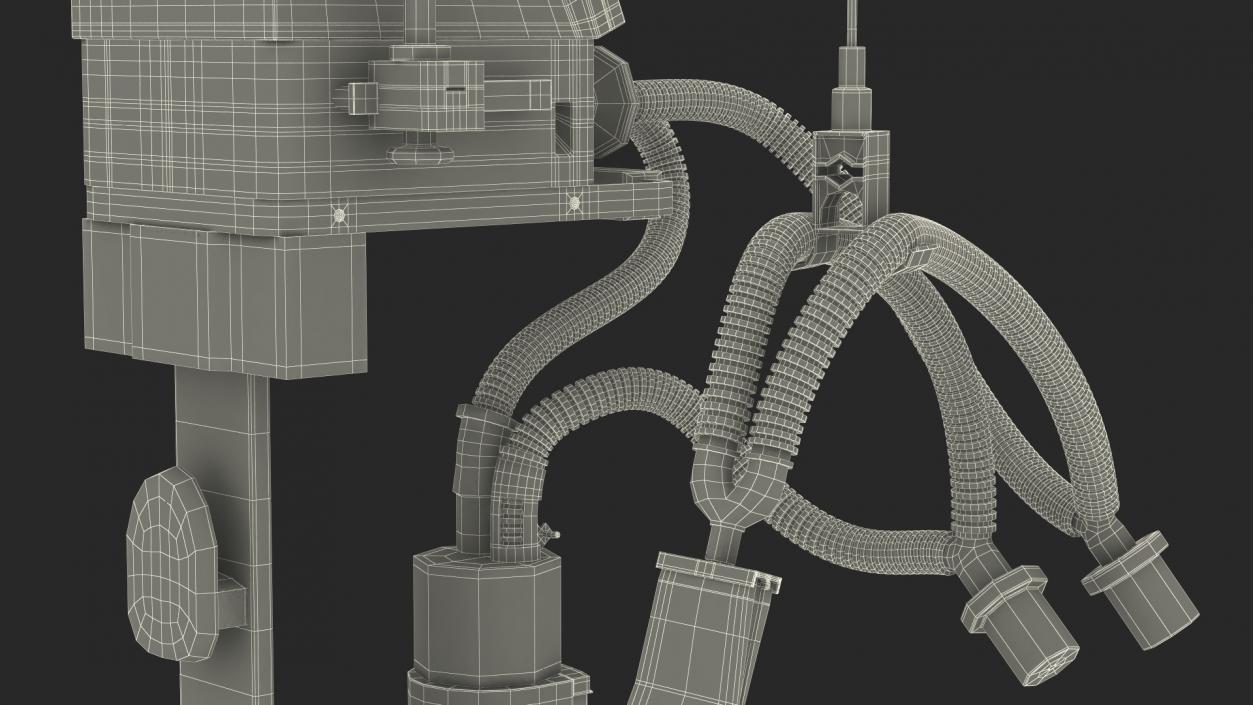 3D Mechanical Ventilator System Mindray Rigged model