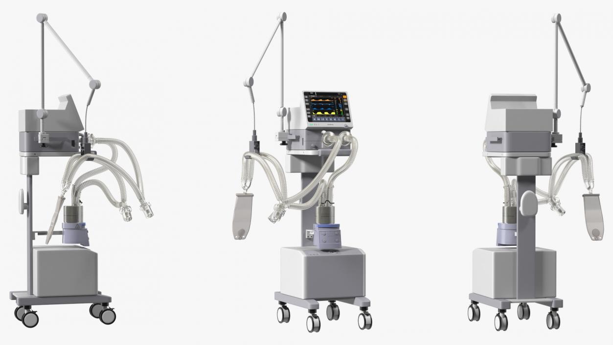 3D Mechanical Ventilator System Mindray Rigged model