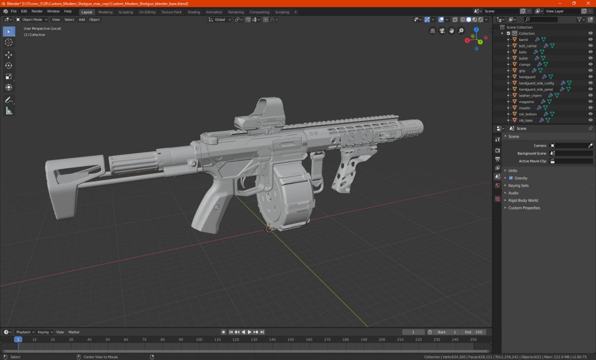 3D Custom Modern Shotgun